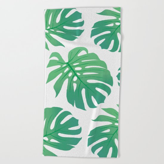 Leaf pattern Beach Towel