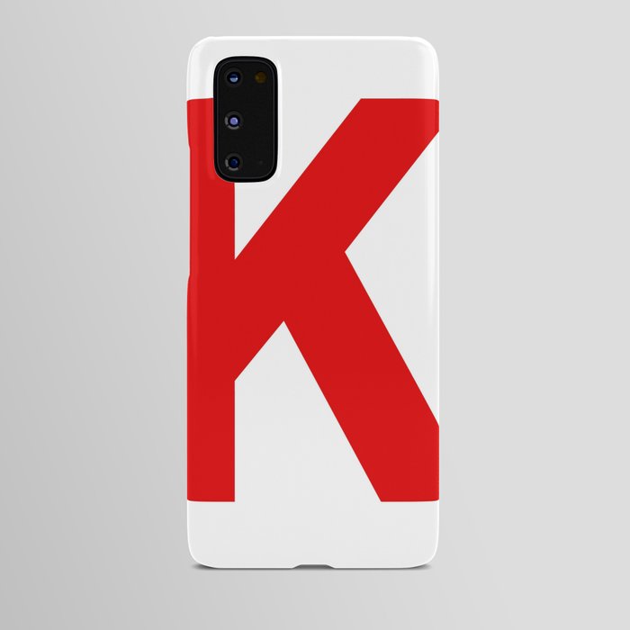 Letter K (Red & White) Android Case