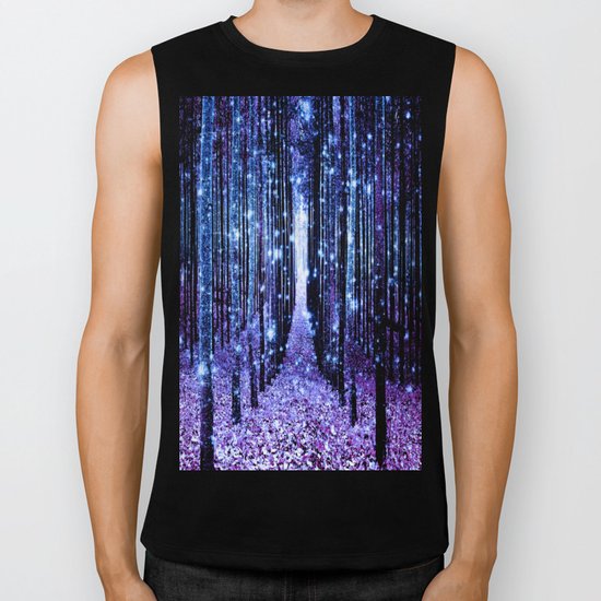 Magical Forest Turquoise Purple Biker Tank
