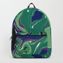 Symmetrical liquify abstract swirl 04 Backpack