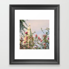 Magnolia Campanile Spring Venice Italy Travel Photography Framed Art Print