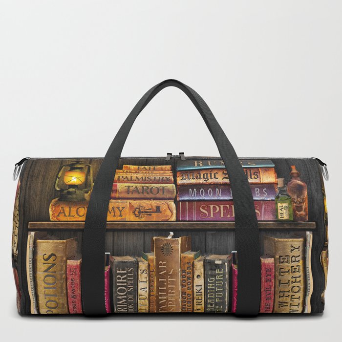 White Witchery Book Nook Duffle Bag by Prettysleepy Art Society6