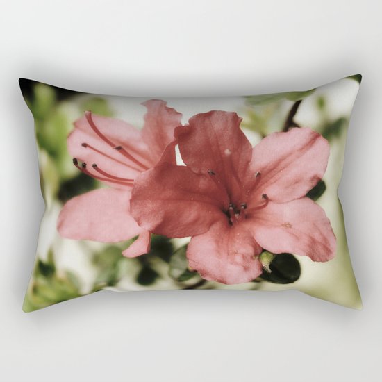 SOFT PINK FLOWER #1 - Azaleas Rectangular Pillow