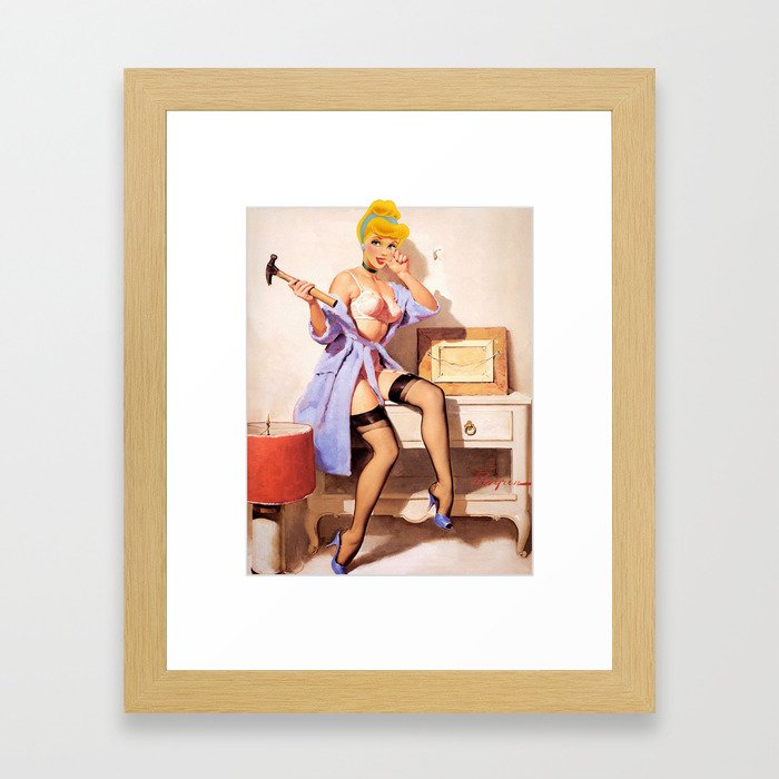 Cinderella - Pinup version Framed Art Print