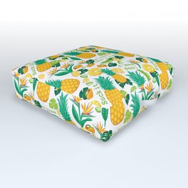 Psych Pineapples Outdoor Floor Cushion