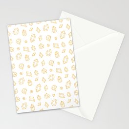 Mustard Gems Pattern Stationery Card