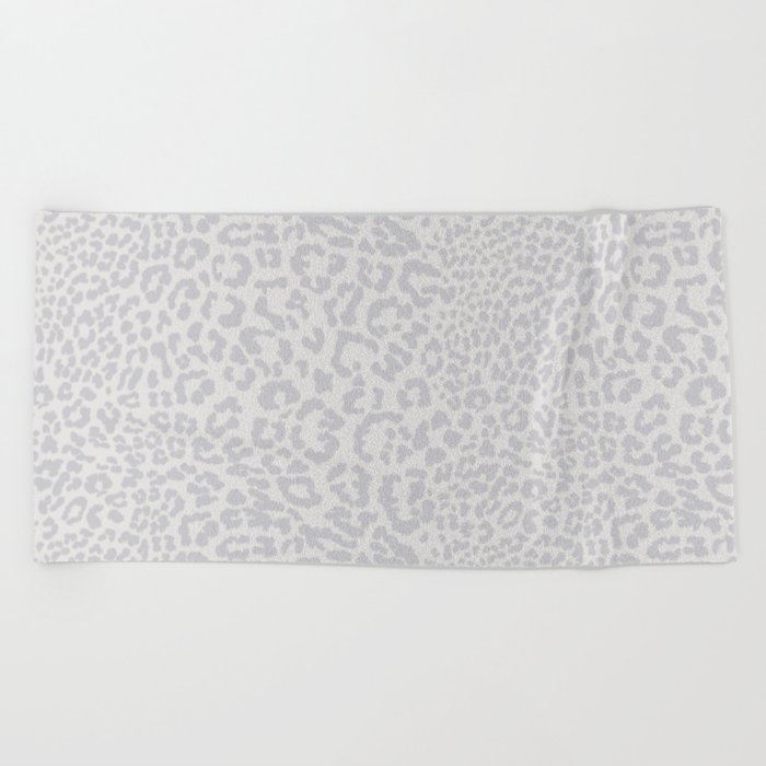 Snow Leopard Print Beach Towel