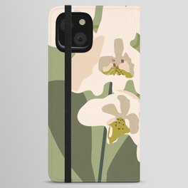 Abstract Orchids Silhouettes  iPhone Wallet Case