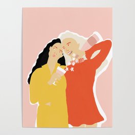 Best Friends and Wine Poster