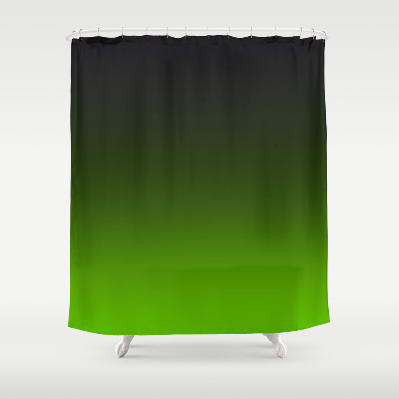Ombre Lemon Green Shower Curtain By Rafaelbranco Society6