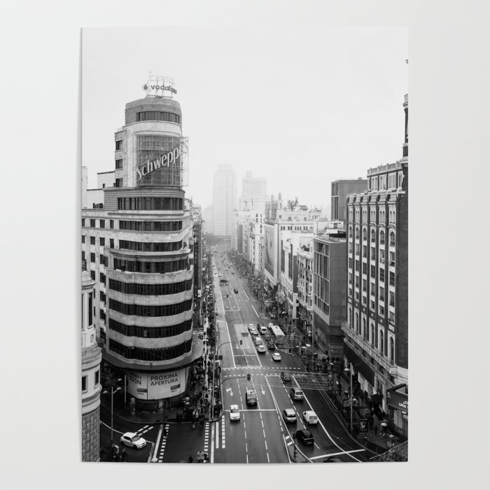 Gran Via in Madrid Poster