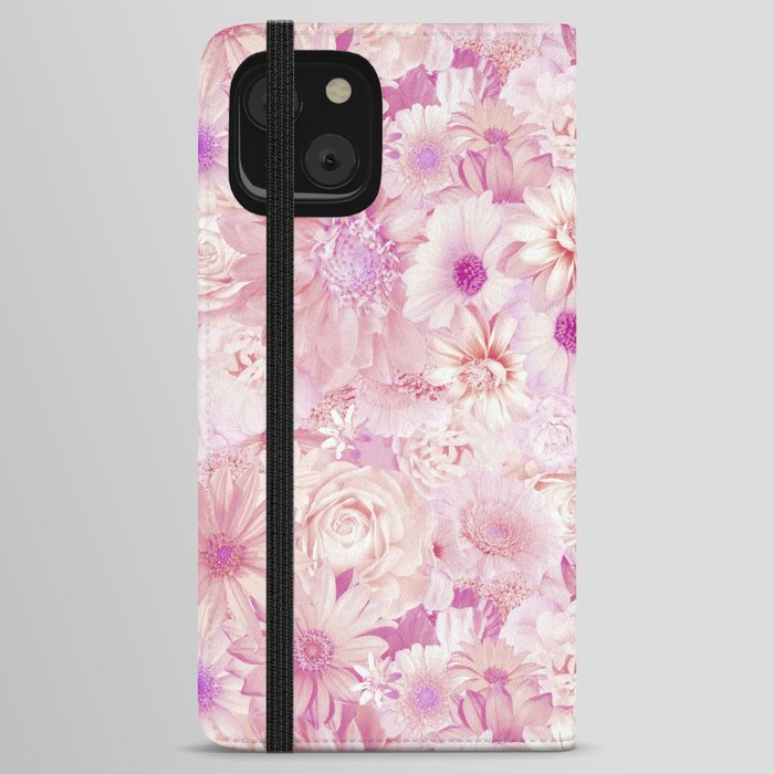rouge pink floral bouquet aesthetic assemblage iPhone Wallet Case