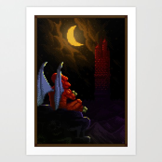 Pixel Art series 4 : Demon Art Print