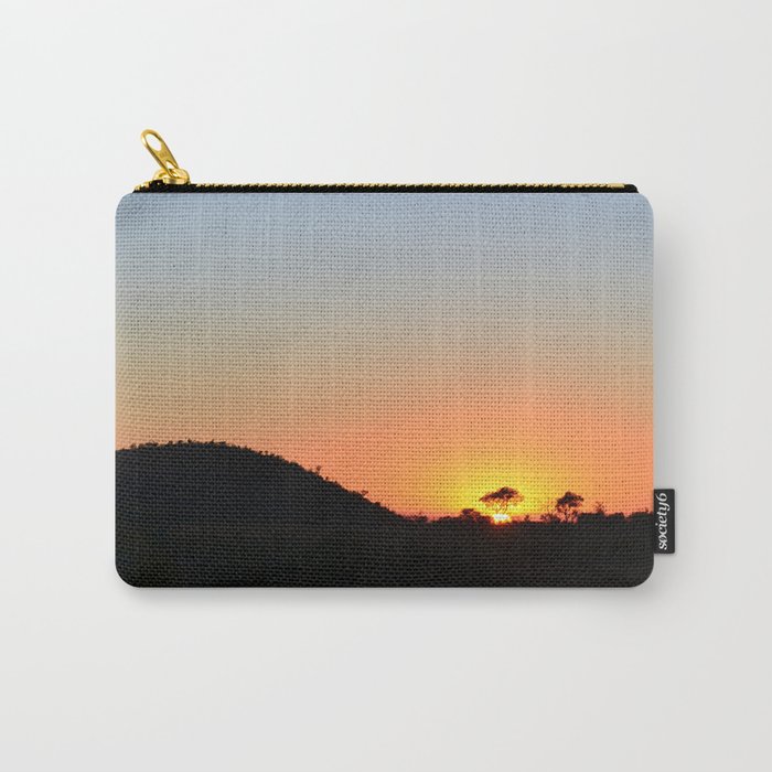 South Africa Photography - Silhouette Of A Acacia Tree In The Sunset Carry-All Pouch