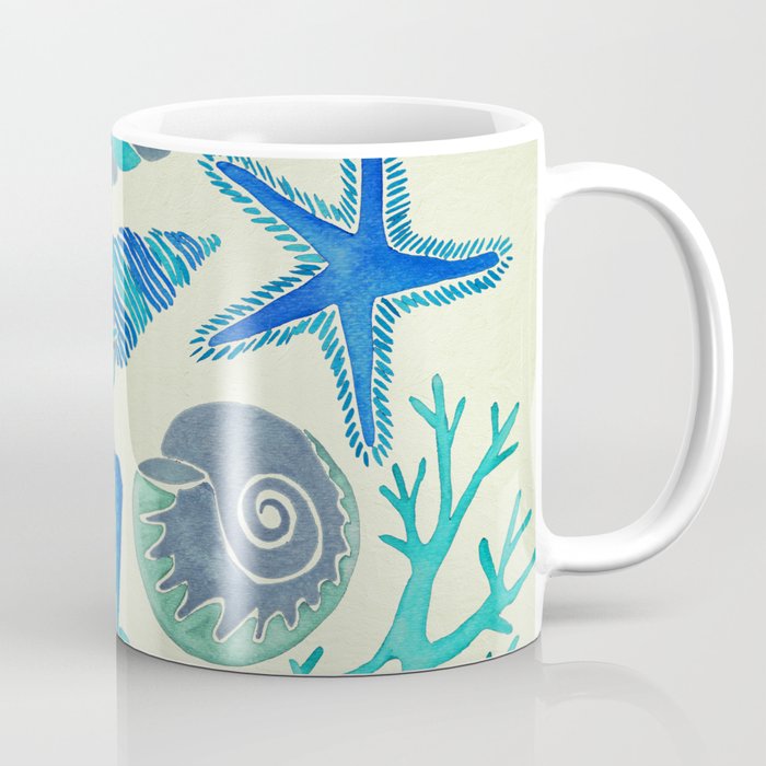 Blue Seashells Coffee Mug