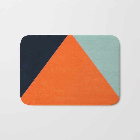 mod triangles - autumn Bath Mat