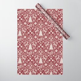 Scandanavian Christmas Red Wrapping Paper