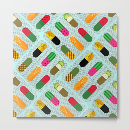 FruitPills Metal Print