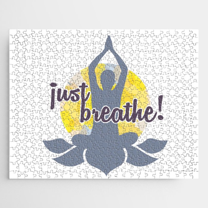 Just breathe Yoga and meditation Zen quotes	 Jigsaw Puzzle