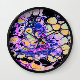 Remedy Iridescent Space Vaporwave Marble Abstract Wall Clock