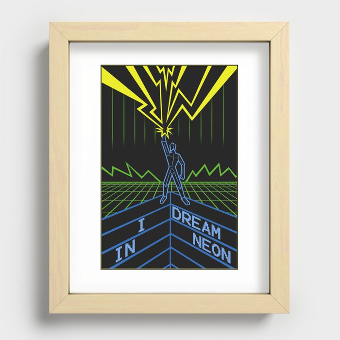 I Dream in Neon Recessed Framed Print