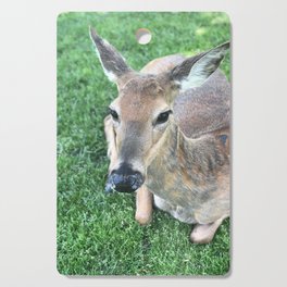 Deer sitting in grass, Minneapolis photography series, no. 5 Cutting Board