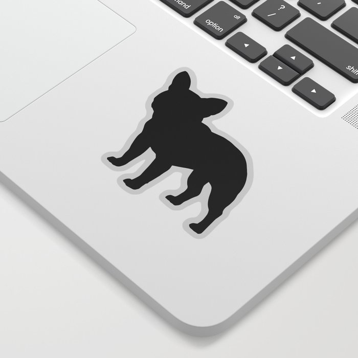 Black French Bulldog Silhouette Sticker