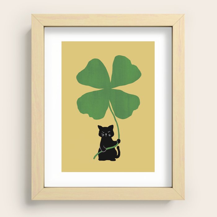 Cat with clover Art Print by Picomodi | Society6