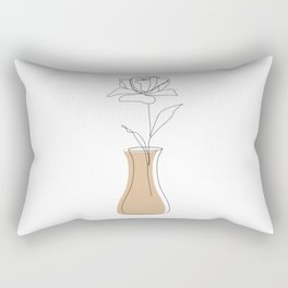 Rose in a vase Print 33, Modern Art V1 Rectangular Pillow