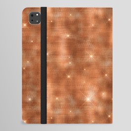 Glam Orange Diamond Shimmer Glitter iPad Folio Case