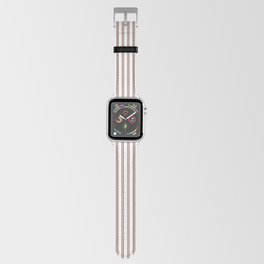 Branch Brown and White Micro Vertical Vintage English Country Cottage Ticking Stripe Apple Watch Band