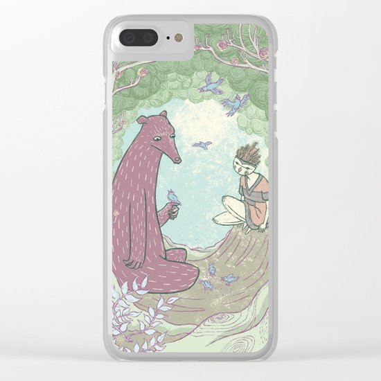 Bear and Bird Clear iPhone Case