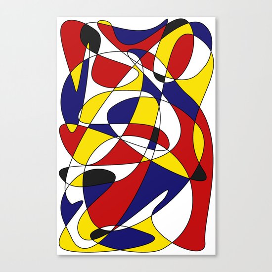 MONDRIAN AND GAUSS Canvas Print