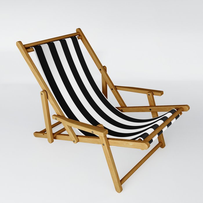 White Cabana Stripe Sling Chair 
