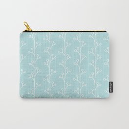Blue and White Vines Carry-All Pouch