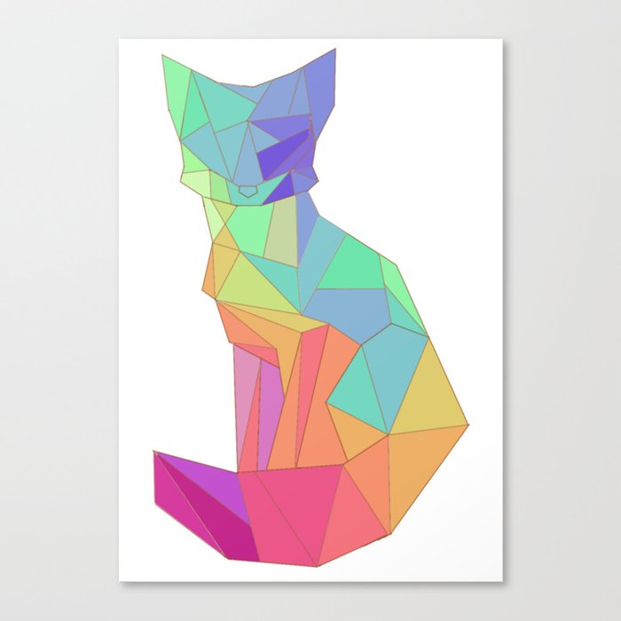 Geometric Fox Canvas Print