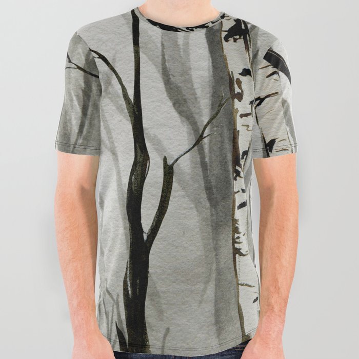 Dark and mystic forest All Over Graphic Tee