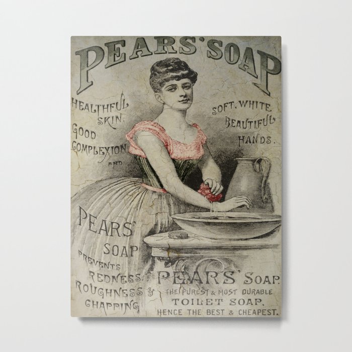 Pears Soap Advertisement  Metal Print