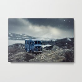 Little cars, Big Planet (Snow) Metal Print