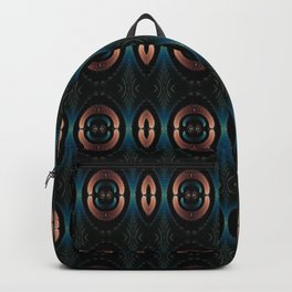 Teal Elegance Geometric Digital Art Backpack