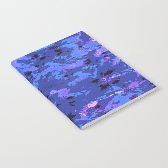 Shabby Chic Blue Floral Abstract Notebook