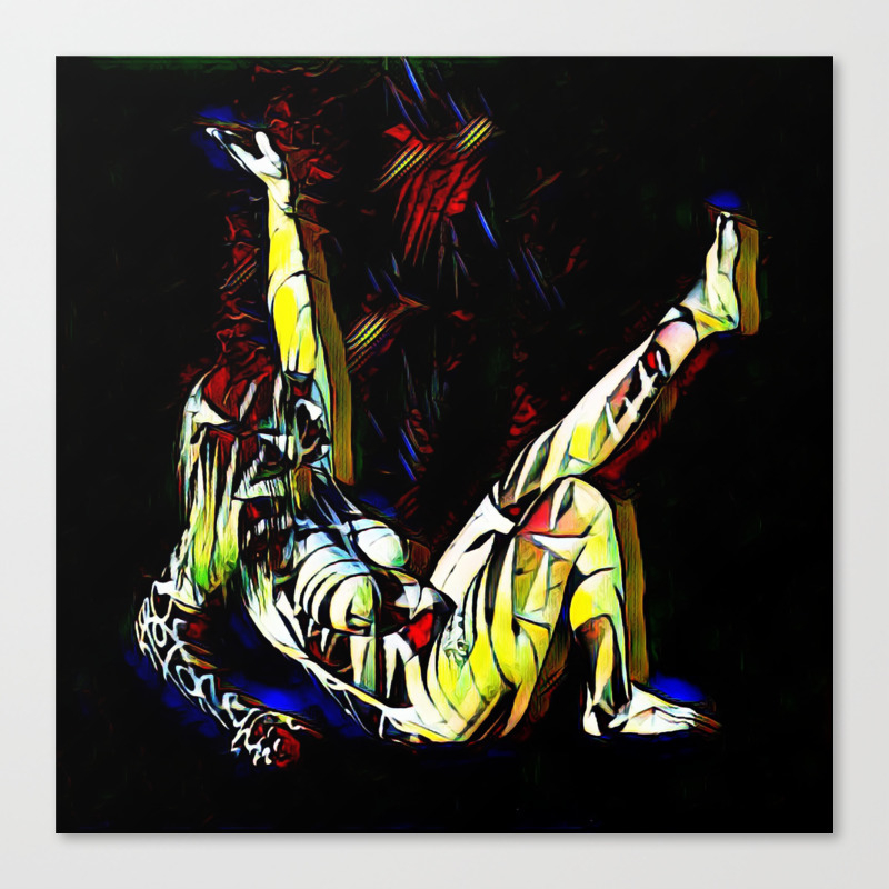 2295s Ms Colorful Female Figure Abstract Art Nude Colors Canvas