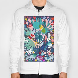 Flowers of Love Joyful Abstract Decorative Pattern Colorful  Hoody