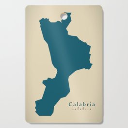 Modern Map - Calabria state Italy Cutting Board