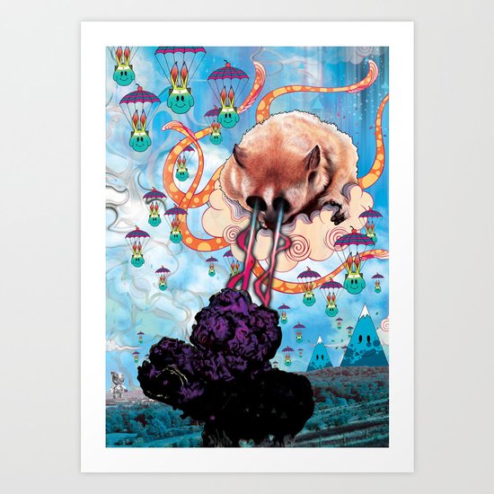 Attack of the Super Furry Animals! Art Print