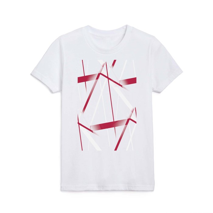 Seamless Abstract Viva Magenta White Strips  Kids T Shirt