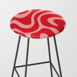 Warped Swirl Marble Pattern (red/pink) Bar Stool