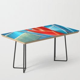 Helicon Flower Beauty In Red And Blue Coffee Table
