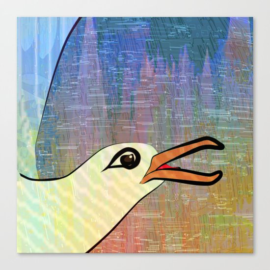 On the Cliffs with Jonathan Livingston Seagull Canvas Print