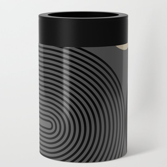 Abstraction_NEW_SUN_MOONLIGHT_BLACK_MONO_POP_ART_0727BL Can Cooler